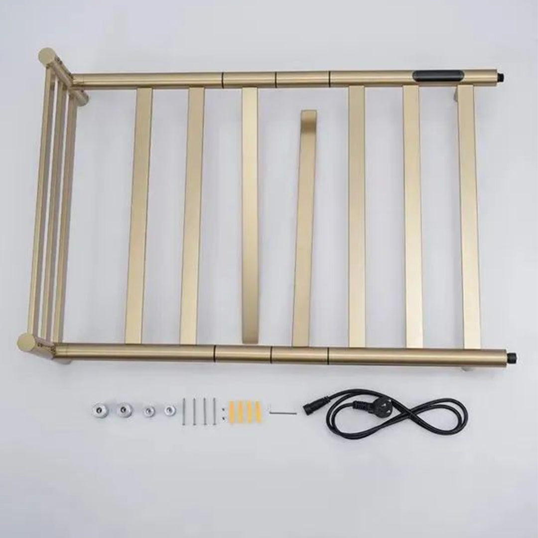 Electric Heated Towel Rack with Top Shelf & Rotating Bars – Plug-In Towel Warmer