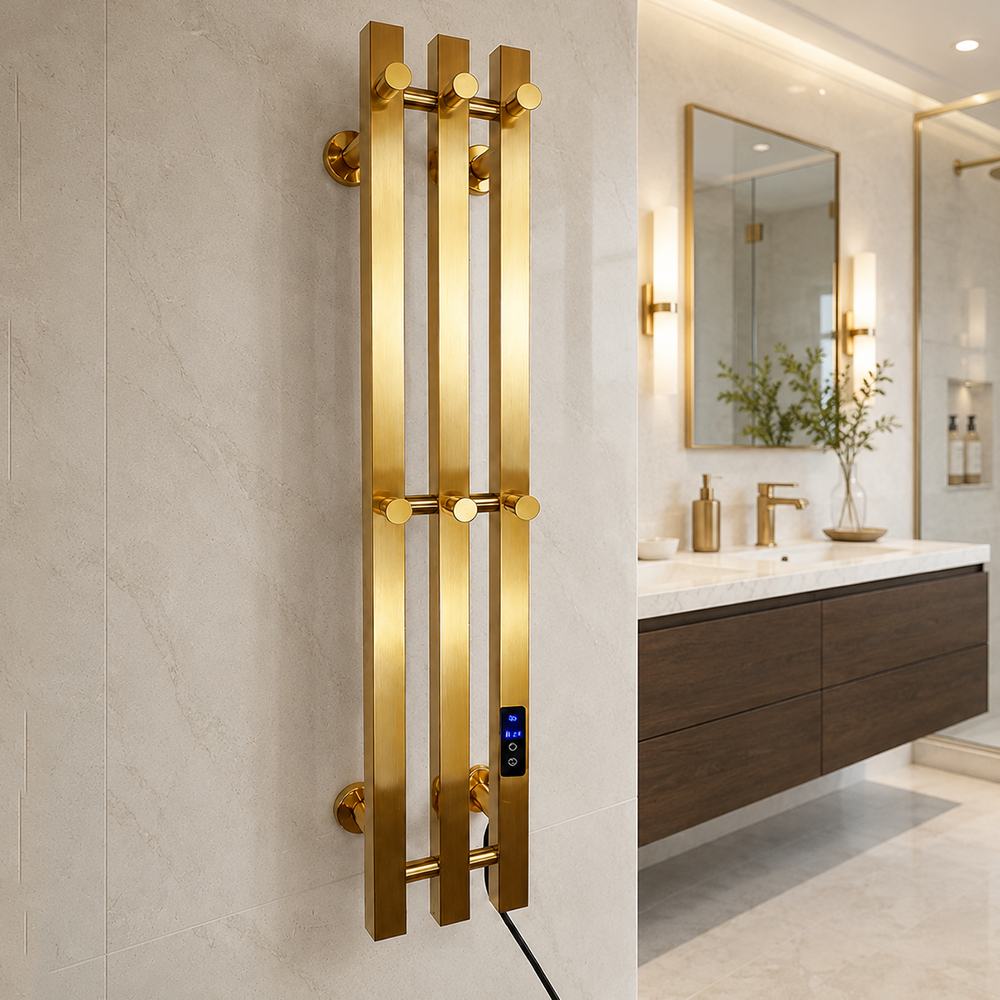 mkonomacrame Bathroom Heated Towel Rack Heated Towel Warmer for Modern Luxury Bathrooms