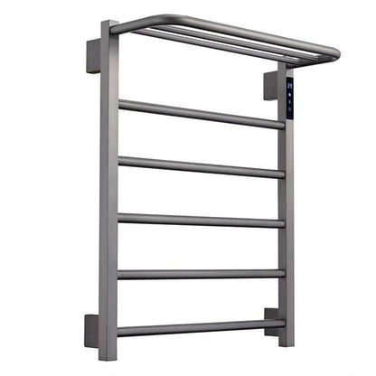 Wall Mounted Heated Towel Rack with Top Shelf, Timer & Temperature Control