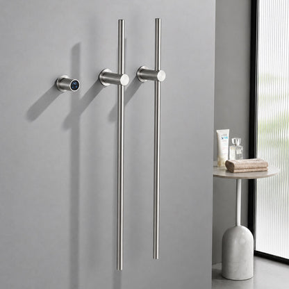Electric Heated Towel Warmer Rack, Wall-Mounted Bathroom Towel Dryer with Digital Timer