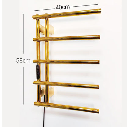 Luxury Electric Heated Towel Rail Stainless Steel Wall Mount Heated Towel Rack Towel Warmer