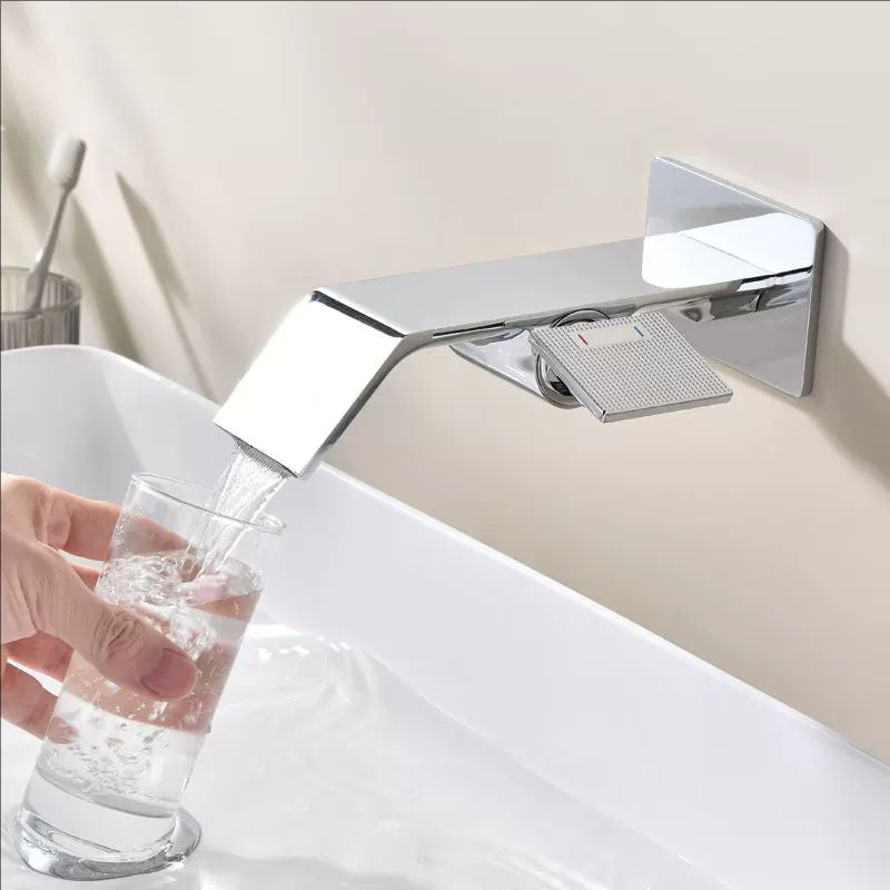 Brass Wall Mount Concealed Bathroom Sink Faucet  Basin  Faucet
