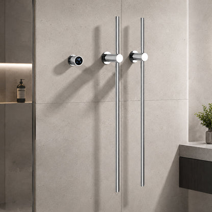 Electric Heated Towel Warmer Rack, Wall-Mounted Bathroom Towel Dryer with Digital Timer