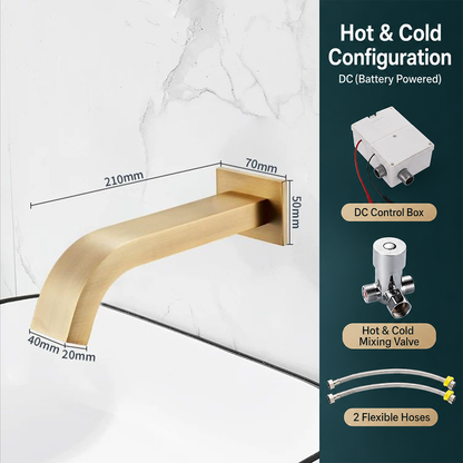 Wall Mount Automatic Bathroom Sink Faucet Sensor Basin Faucet