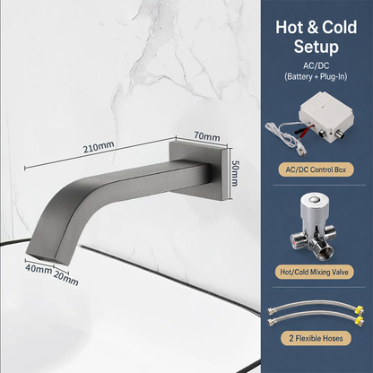 Wall Mount Automatic Bathroom Sink Faucet Sensor Basin Faucet