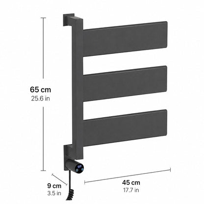 Stainless Steel Wall-Mounted Bathroom Heated Towel Rack