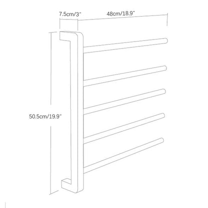 mkonomacrame 5 Bars Heated Towel Rack for Modern Bathrooms Towel Warmers