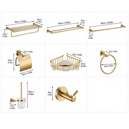 Stainless Steel Wall-Mounted Bathroom Hardware Set
