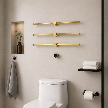 Wall-Mounted 3-Bar WiFi Heated Towel Rack with Smart Control