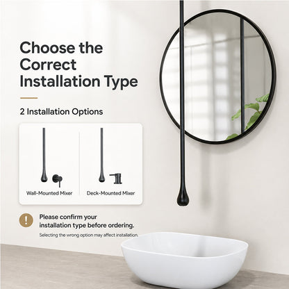 Customizable Ceiling-Mounted Bathroom Faucet with Hot & Cold Mixer