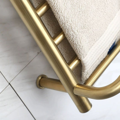 Wall-Mounted Electric Towel Warmer with Built-In Storage Shelf