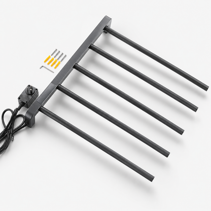 mkonomacrame 5 Bars Heated Towel Rack for Modern Bathrooms Towel Warmers