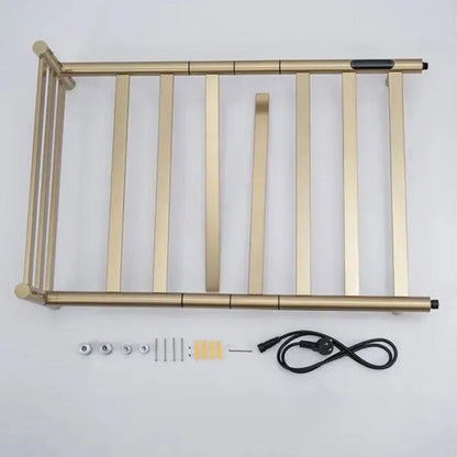 Electric Heated Towel Rack with Top Shelf & Rotating Bars – Plug-In Towel Warmer