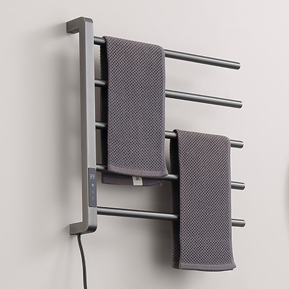mkonomacrame 5 Bars Heated Towel Rack for Modern Bathrooms Towel Warmers