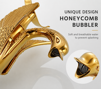 Gold Wall Mount Bathtub Faucet with Handheld Shower, Vintage Brass Tub Filler Mixer with Crystal Knobs