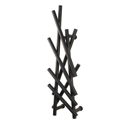 Modern Branch-Style Electric Heated Towel Rack – Matte Black