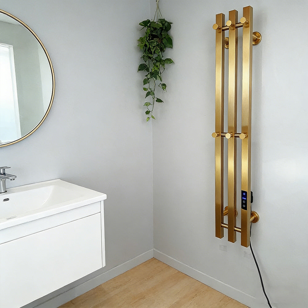 mkonomacrame Bathroom Heated Towel Rack Heated Towel Warmer for Modern Luxury Bathrooms