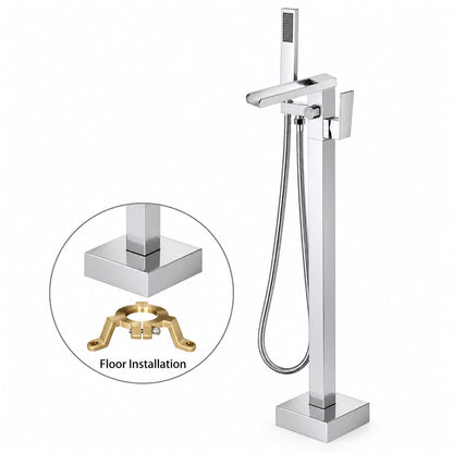 Freestanding Tub Faucet with Hand Shower