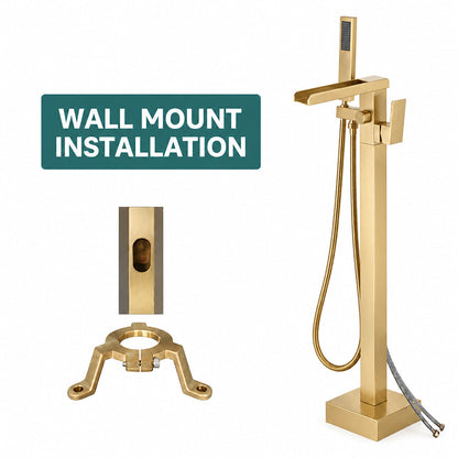 Freestanding Tub Faucet with Hand Shower