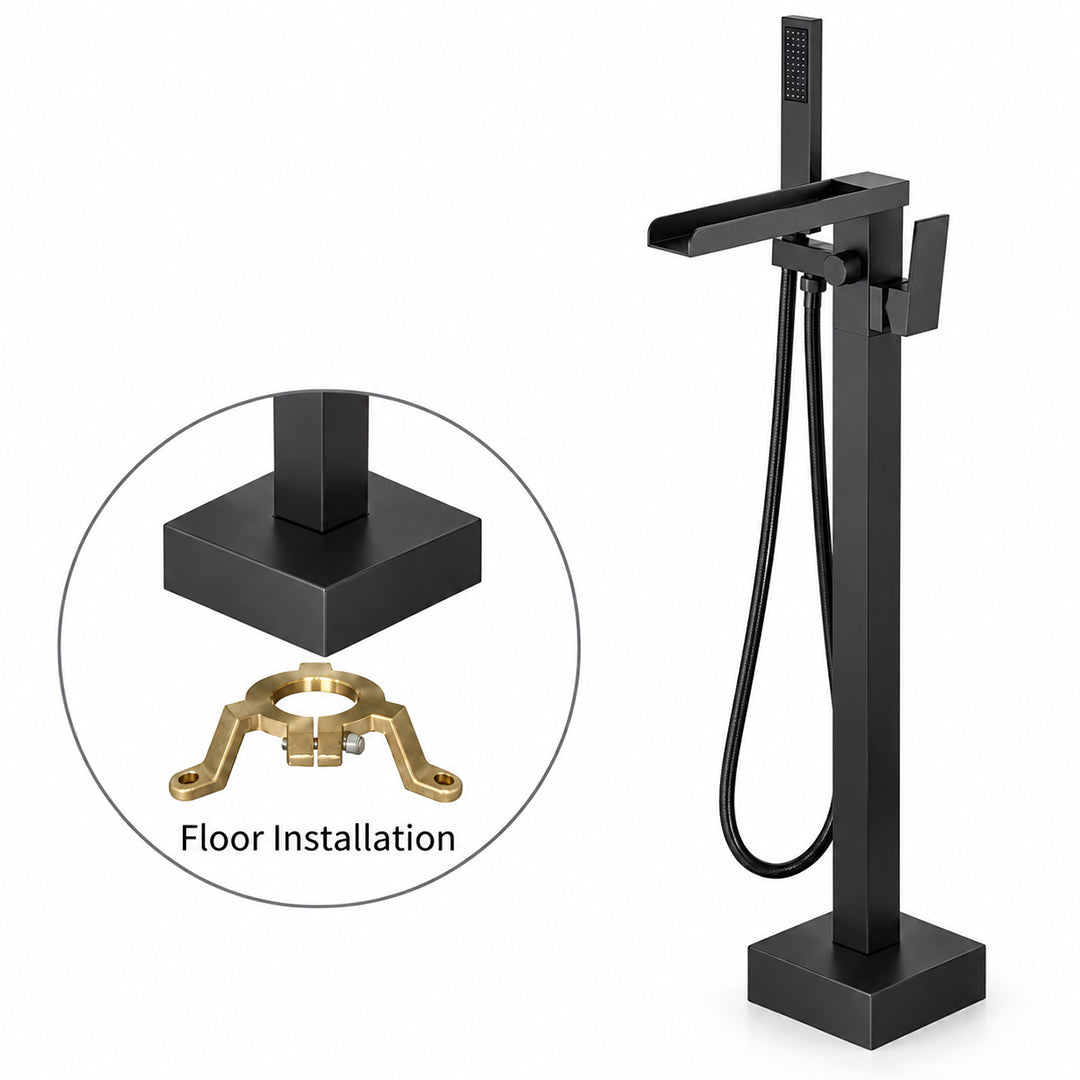 Freestanding Tub Faucet with Hand Shower