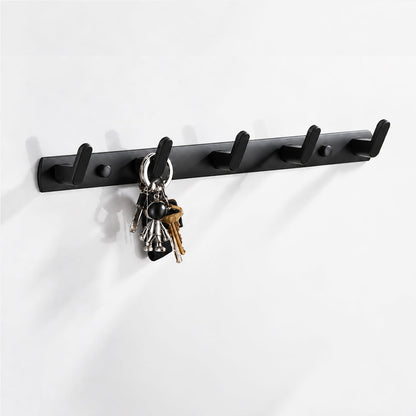 Black Wall-Mounted Bathroom Hardware Set with Towel Racks, Corner Shelves & Toilet Accessories